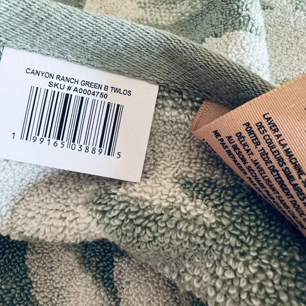 Wrangler Canyon Ranch 2-pc Green Southwest Western Tribal Aztec Bath Towels Set